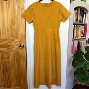 Vintage Mustard Prairie Apron Dress